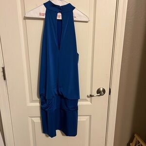 Club dress royal blue sleeveless/no shoulder